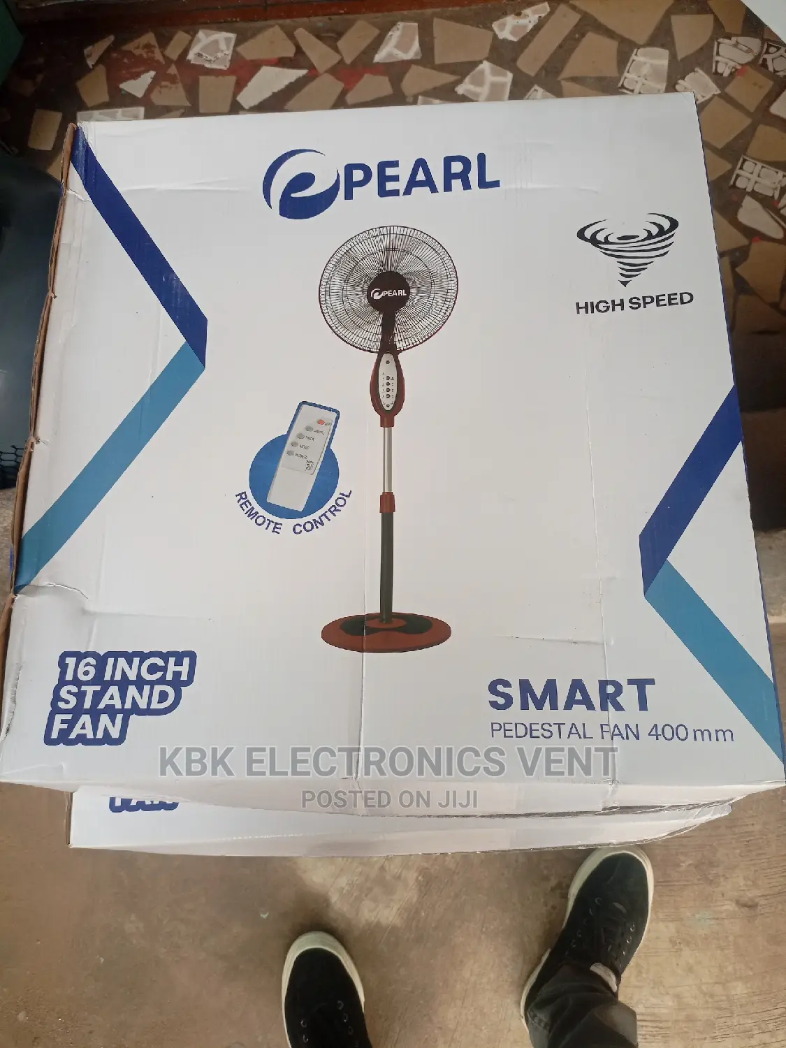 Pearl 16" Standing Fan With Remote