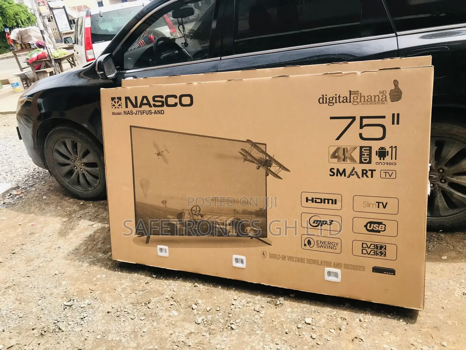Smart HDMI LED 75” Digital Nasco NAS-J75FUS Tv 