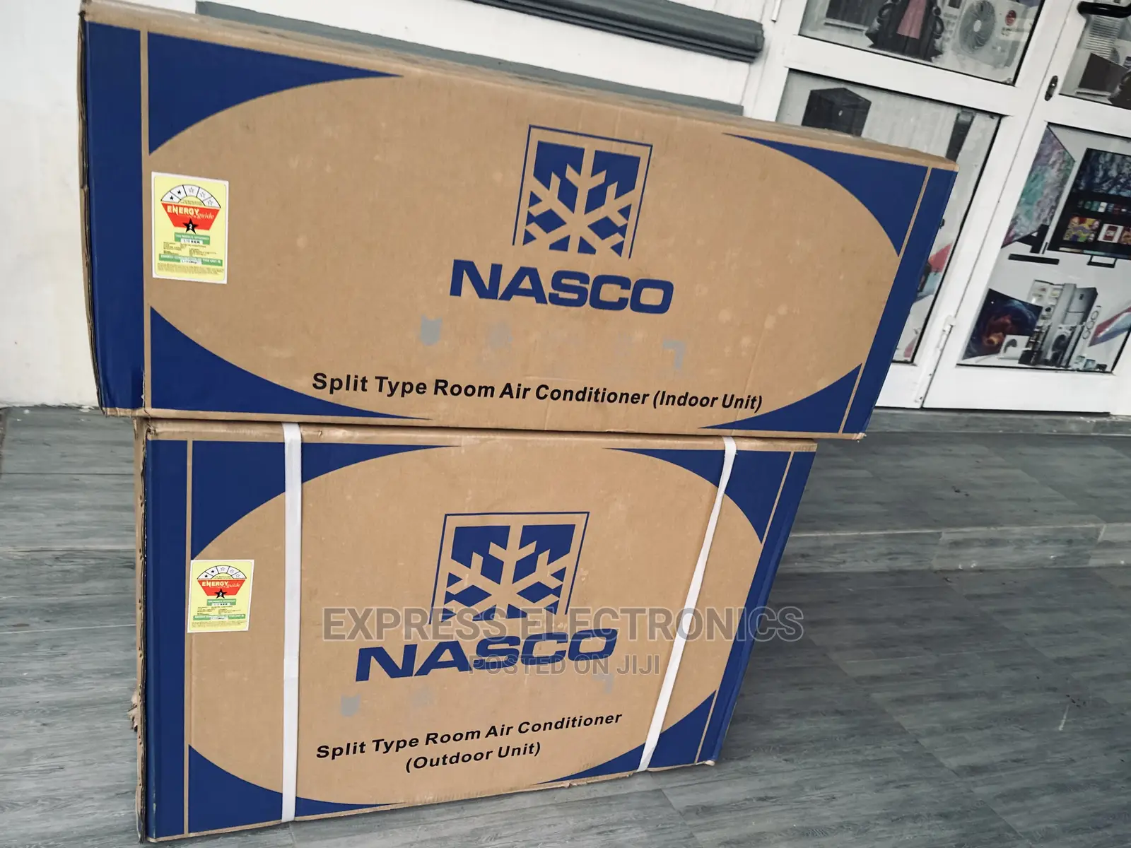 Auto Blow Function Split R410 Gas 2.5hp Nasco White AC
