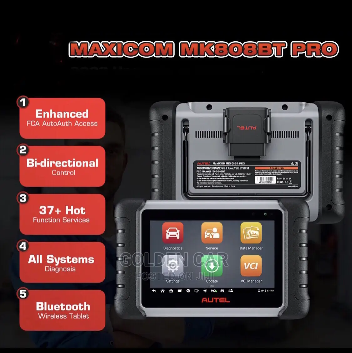 Autel Maxicom Mk808bt Pro Car Diagnostic Scanner