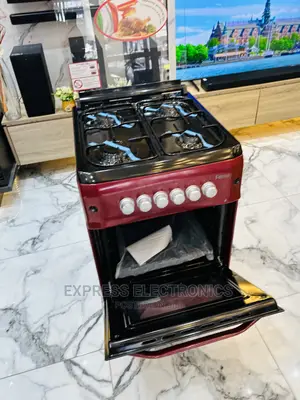 Red Gas Cooker Rotisserie 4burner Ferre Stove 50/55