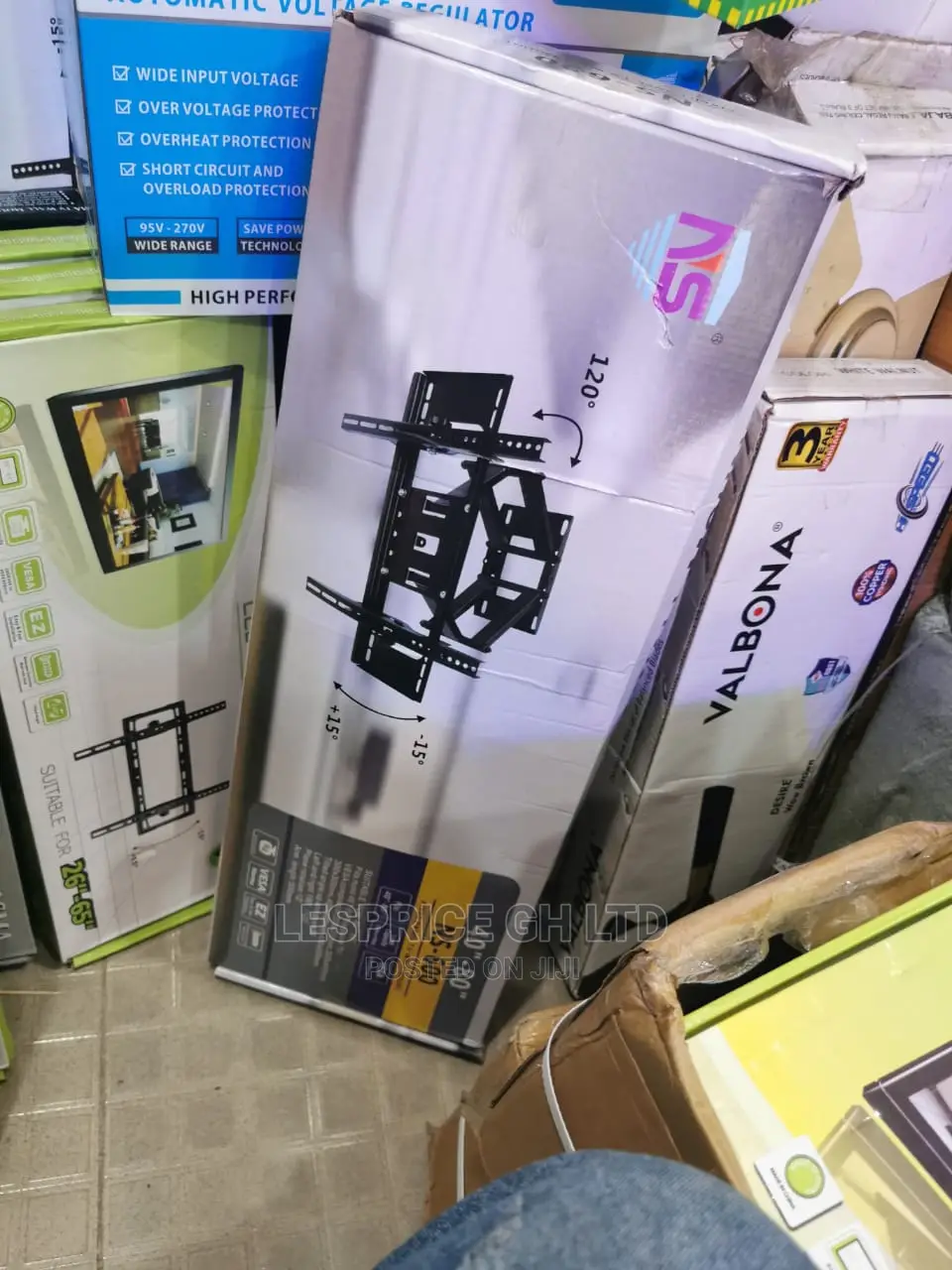 Full Motion Tv Brackets High Quality Dual Arm Swivel 40-80