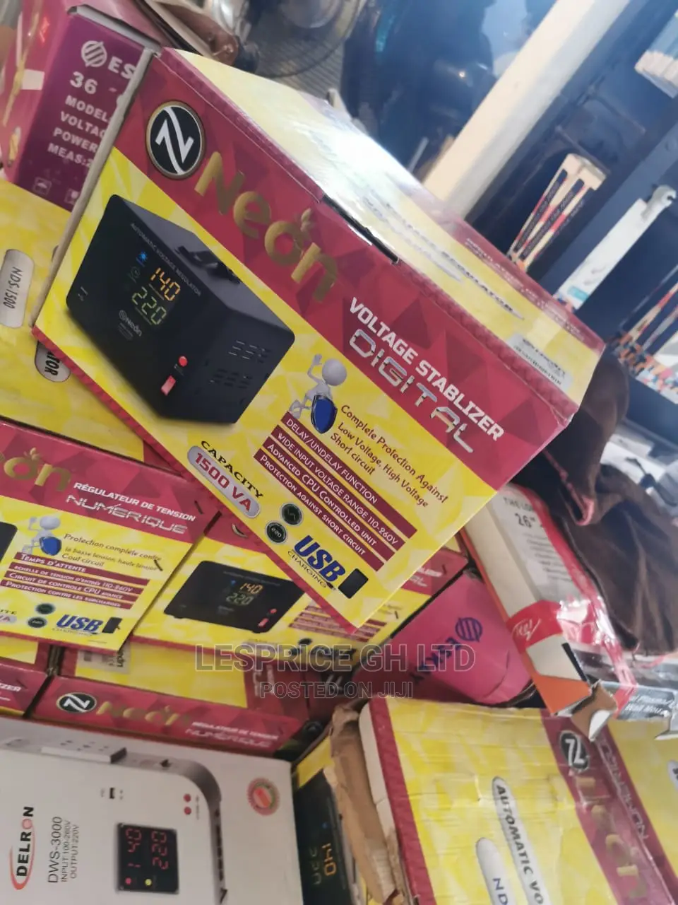 Powerful Neon Digital Voltage Stabilizer 2000W