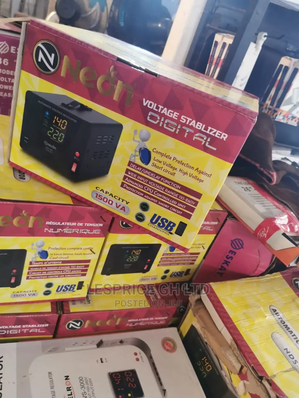 Amazing Neon Digital Voltage Stabilizer 2000W