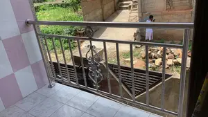 Stainless Glass Balustrade and Flowers Design