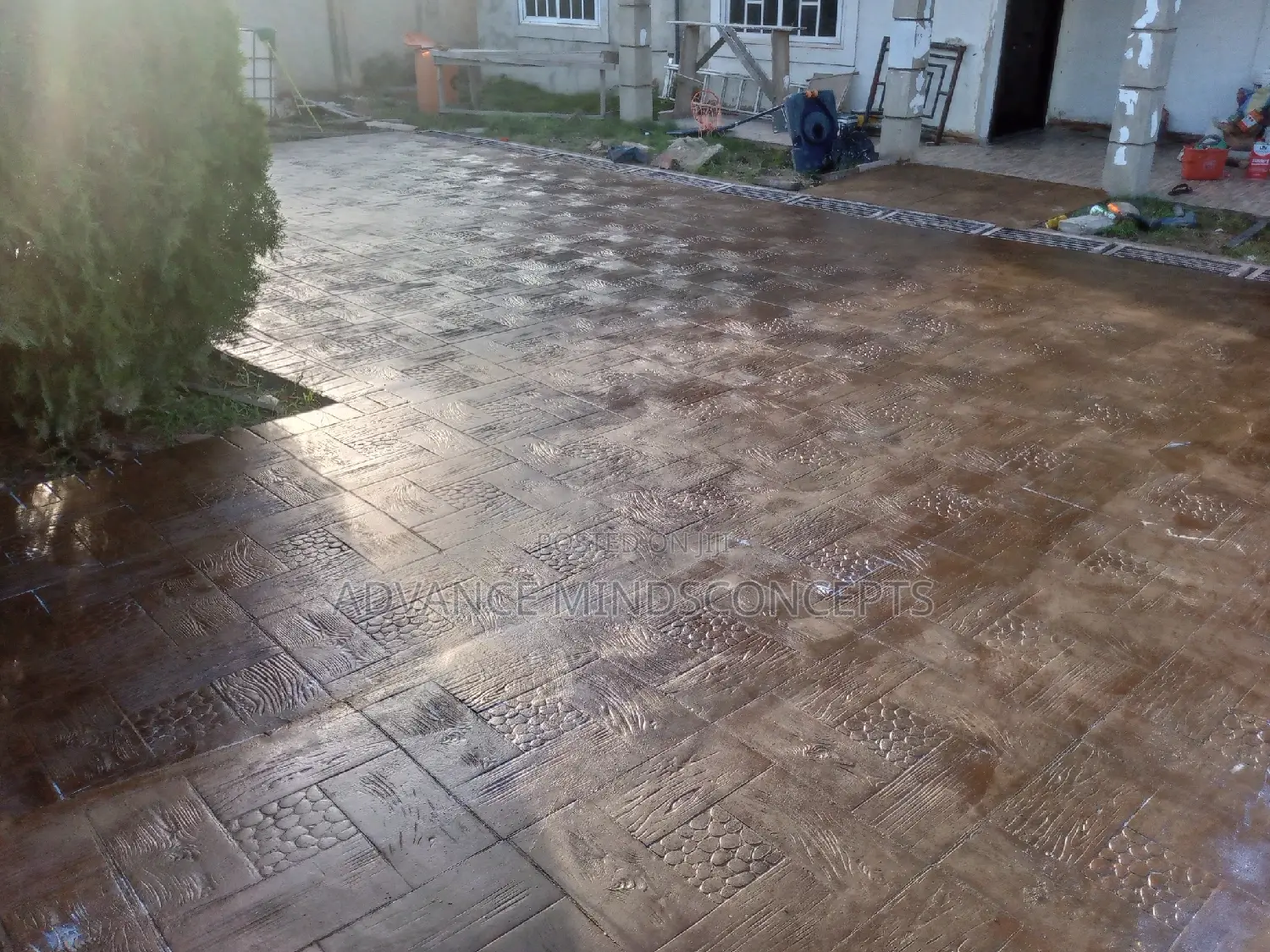 Wood Square (Concrete Stamp)