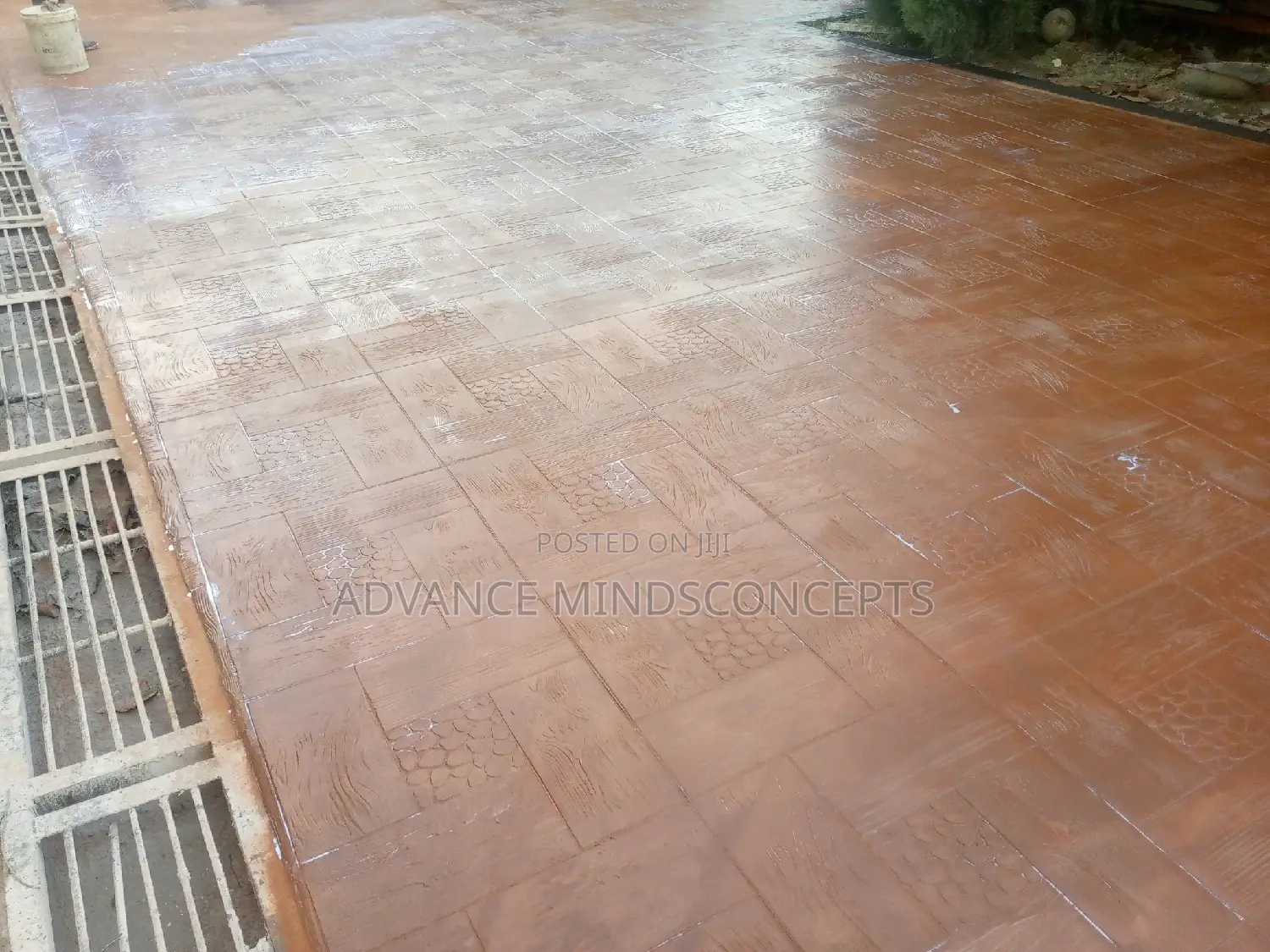 Wood Square (Concrete Stamp)