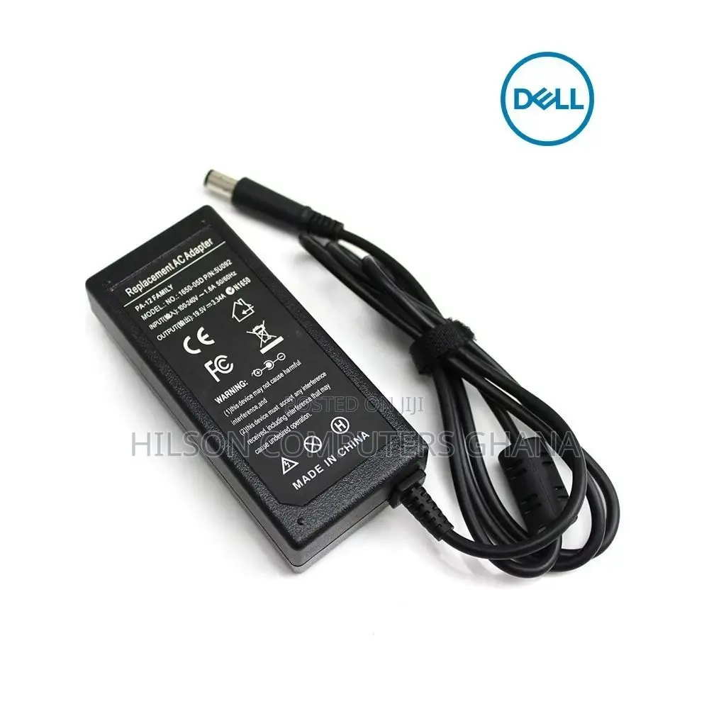 Dell Big Pin 19.5v 3.34a Replacement Laptop Adapter – Black