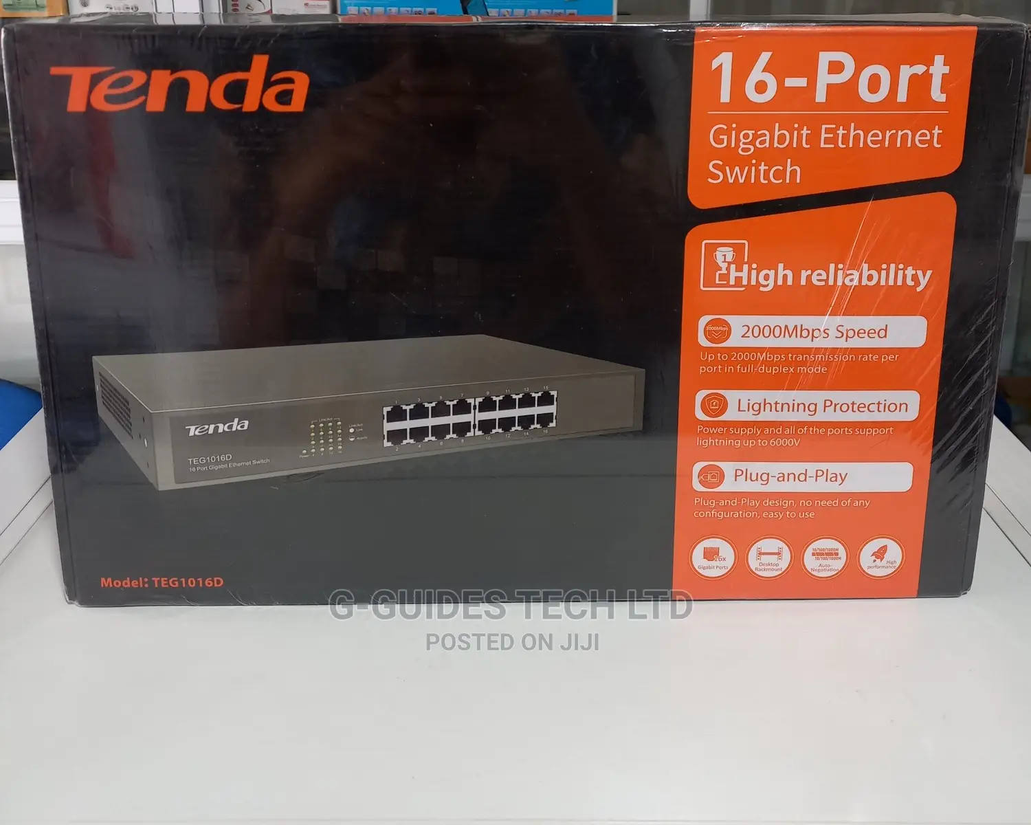 Tenda 16port Gigabit Switch, 16-Port Gigabit Switch