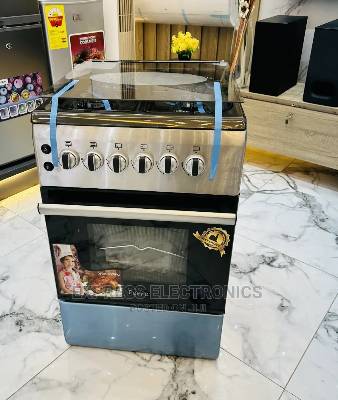 50/60 New Line Gas Cooker Oven Rotisserie Grill 4burner