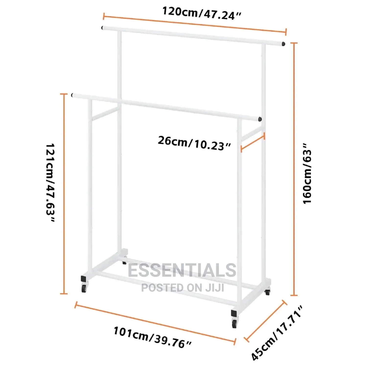 Double Pole Garment Rack