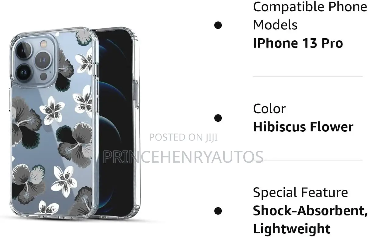 RANZ iPhone 13 Pro Case, Hibiscus Flower
