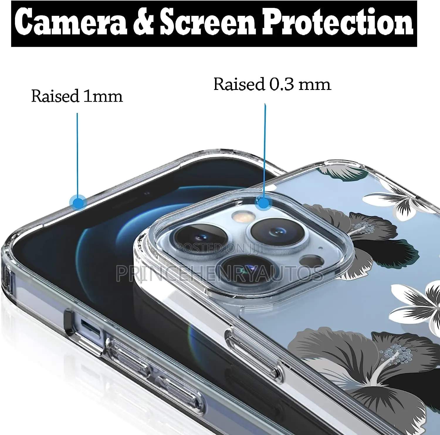 RANZ iPhone 13 Pro Case, Hibiscus Flower