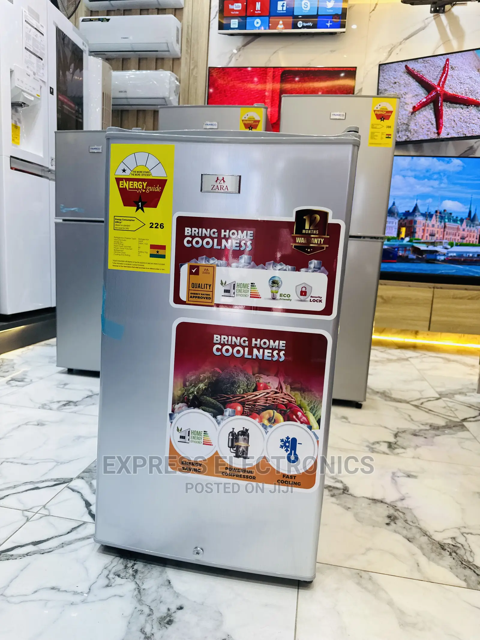 1 Star Table Top Zara Fridge Single Door