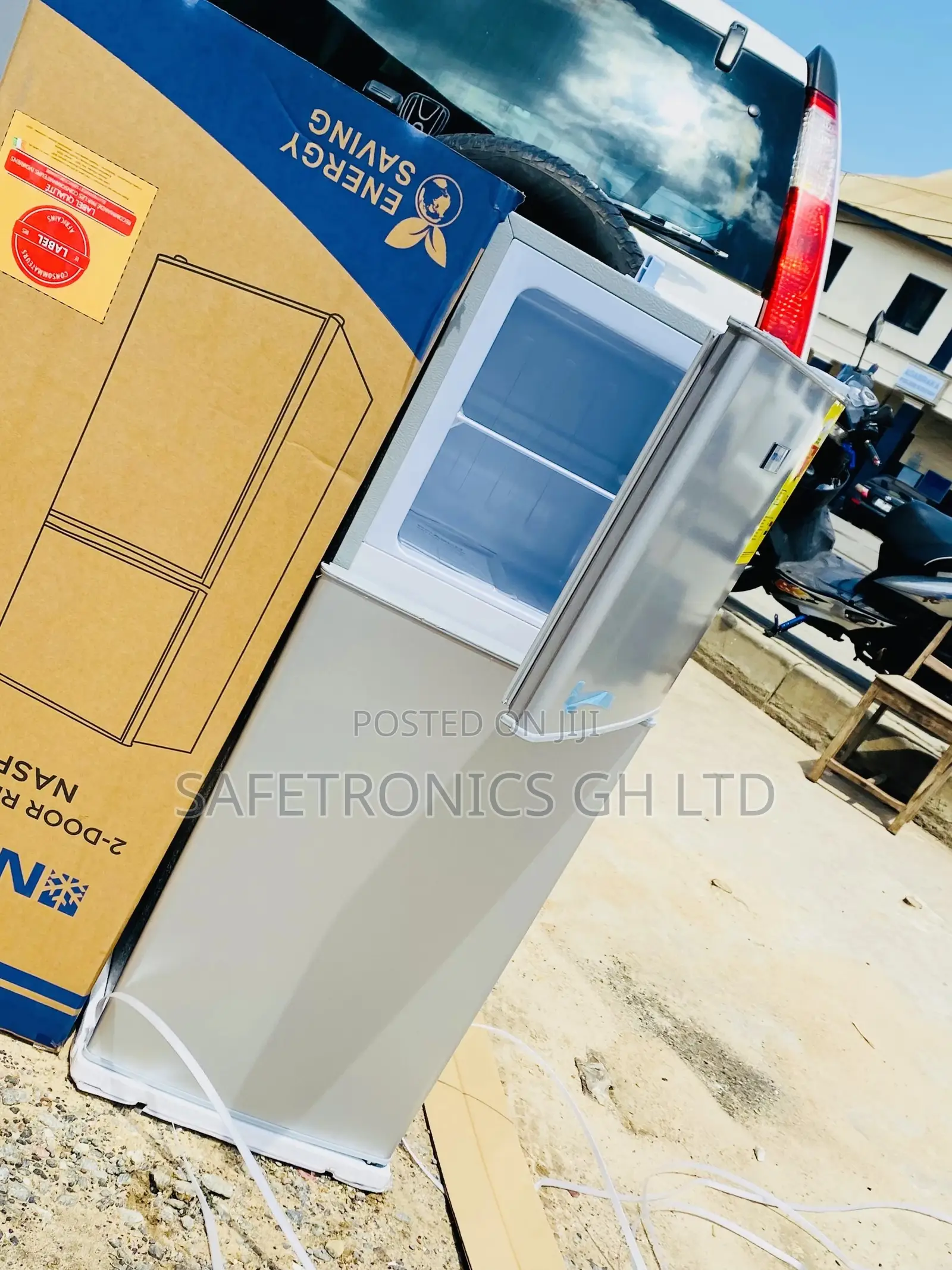 100% CFC Free Nascodf2-13fl Doubledoor Fridge Topfreezer 