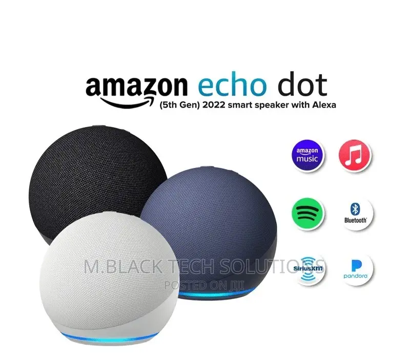 Echo Dot (5th Gen) With Clock | Smartspeaker With Alexa
