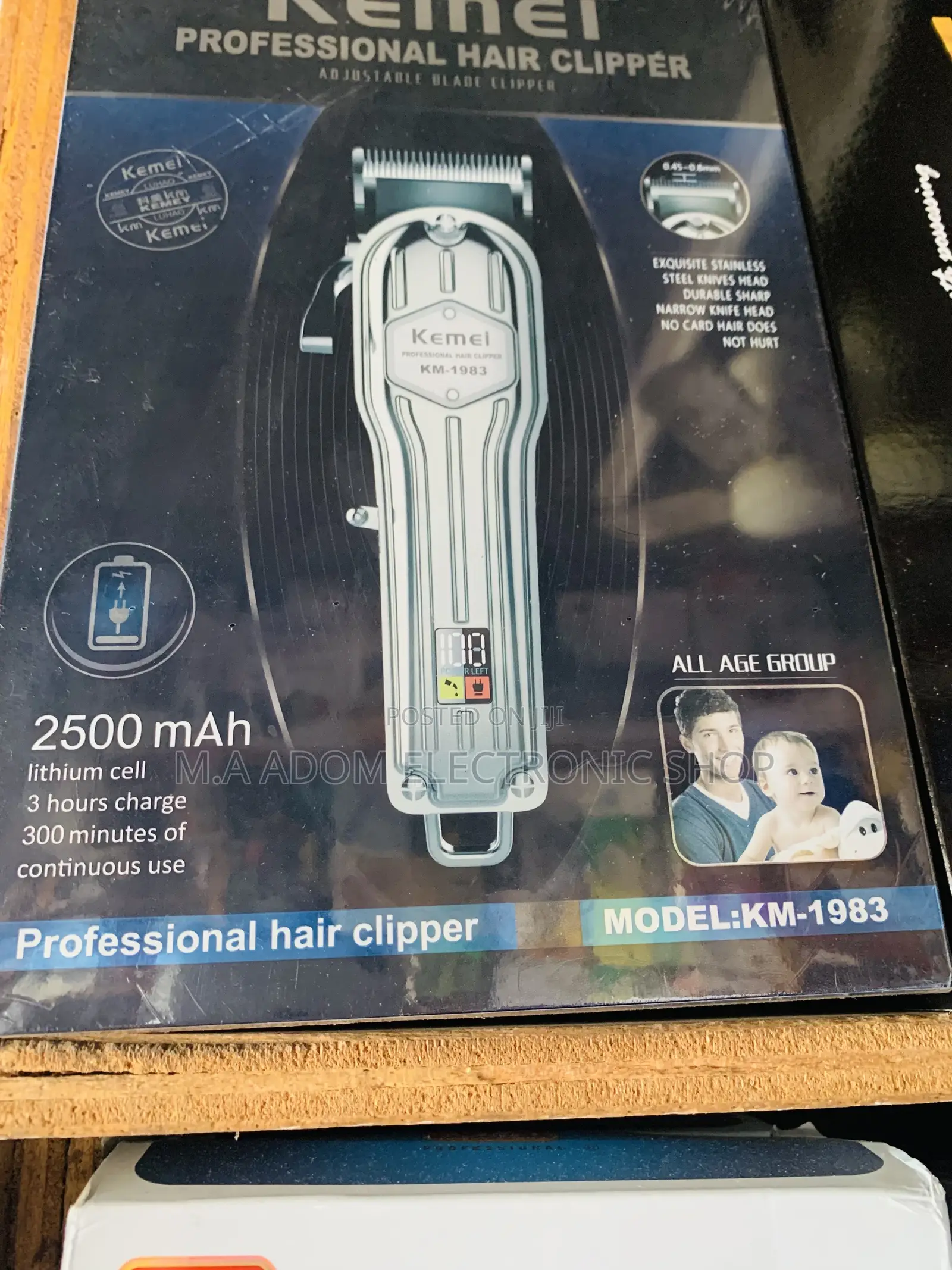 Original Kemei Cordless Hair Clippers