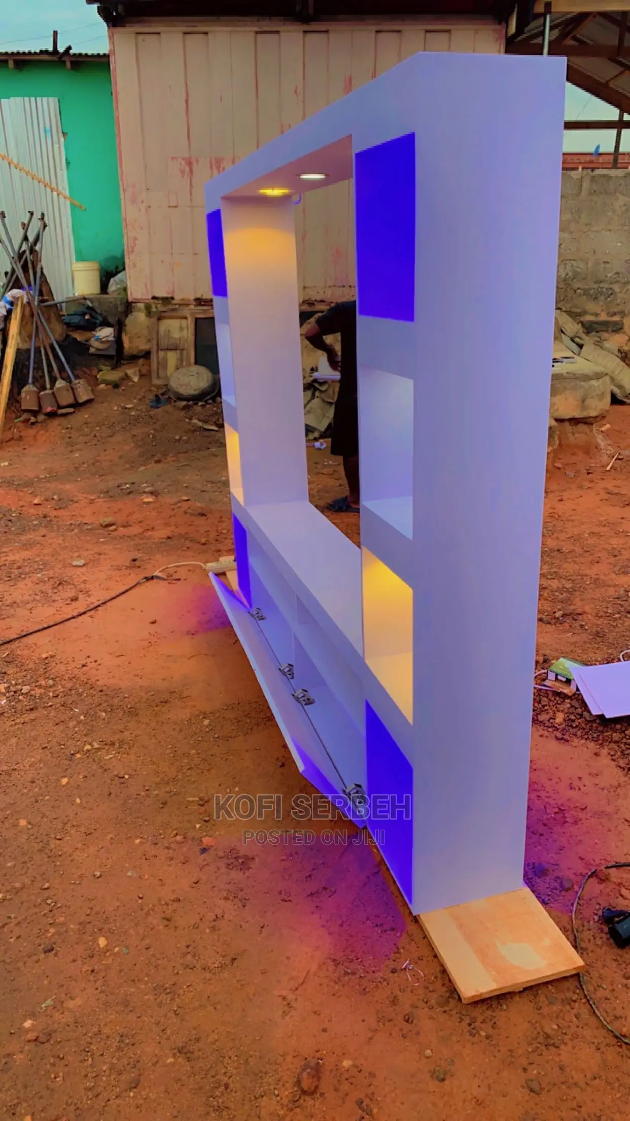Led Wooden Tv Stand