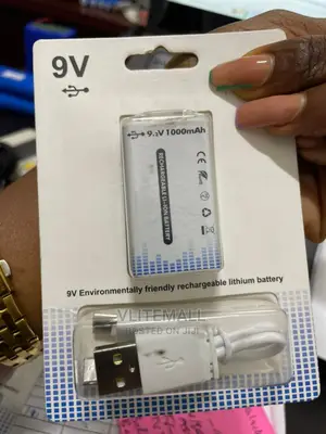 9v Rechargeable Battery With Type-C Usb