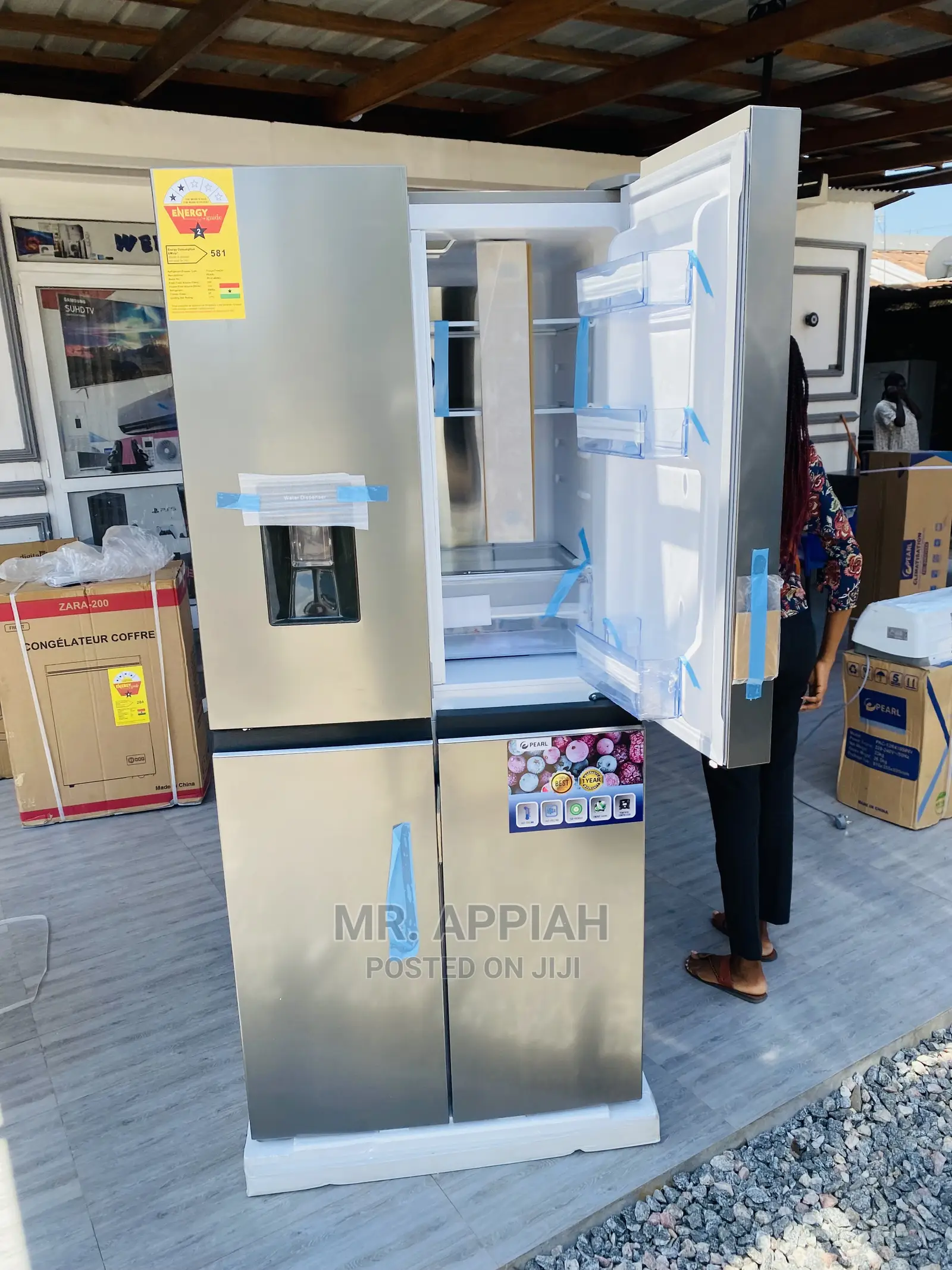 High Quality Pearl 4door Refrigerator in Stock(614IXWD)