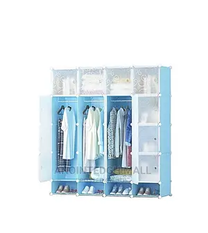 16 Cubes Plastic Wardrobe With Shoe Rack