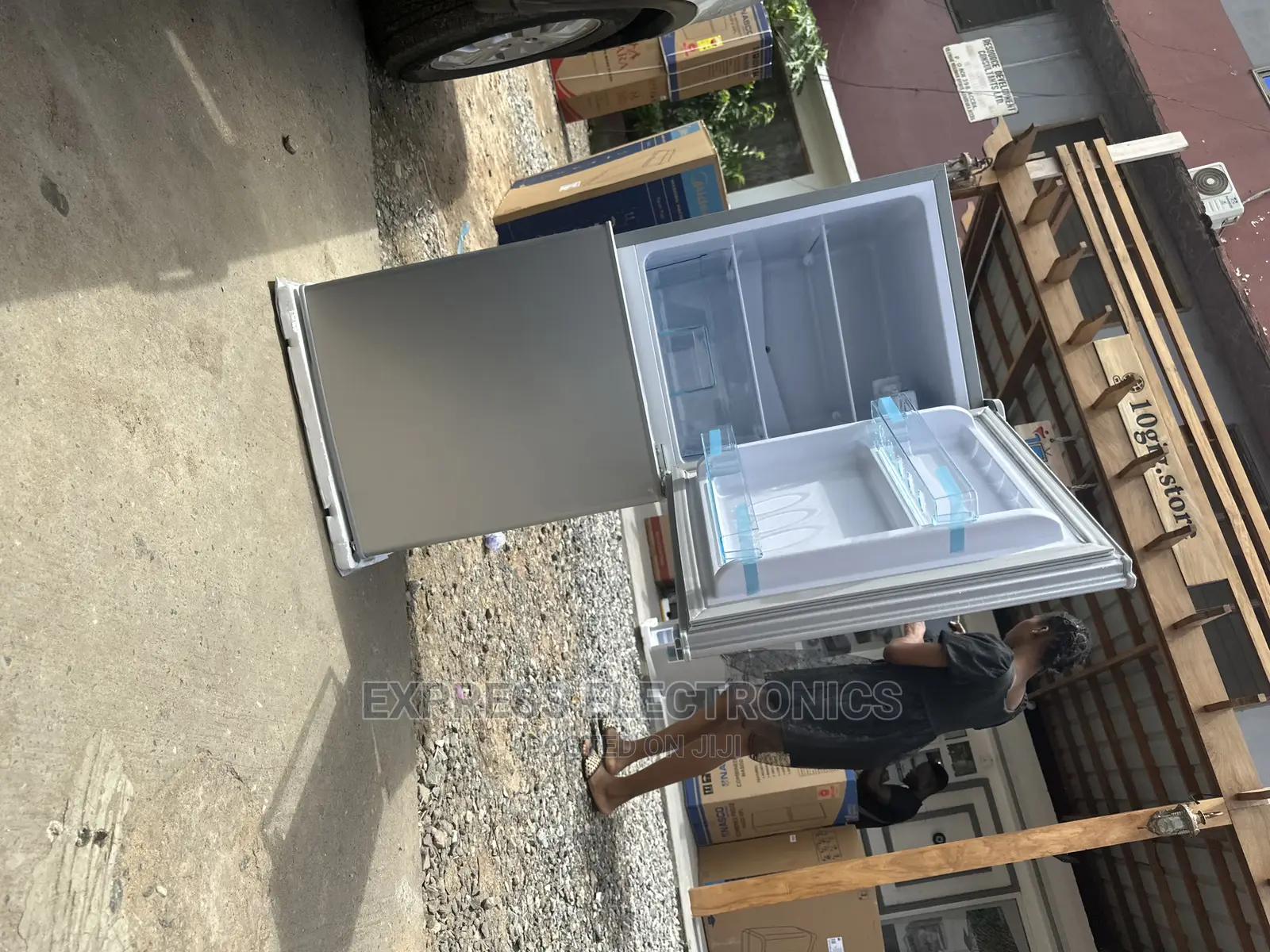 Nasd2-10s Bottom Freezer Sleek Grey Color Double Door Nasco