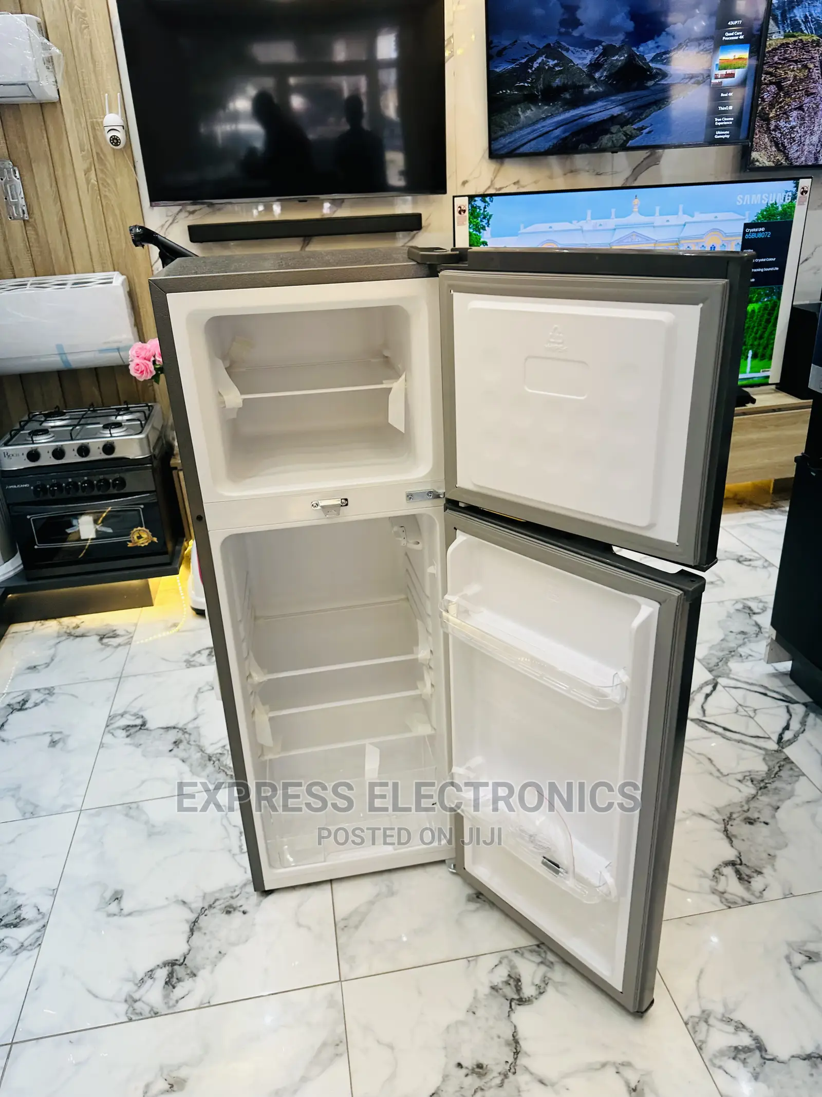 Top Mount Freezer Zara 20BF Double Door Fridge Grey