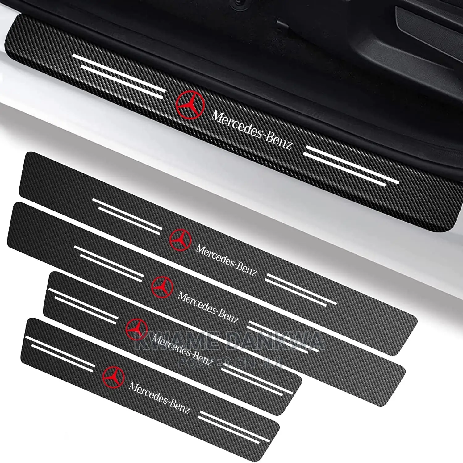 Door Sill Anti Scratch Stickers With Car Model Logo