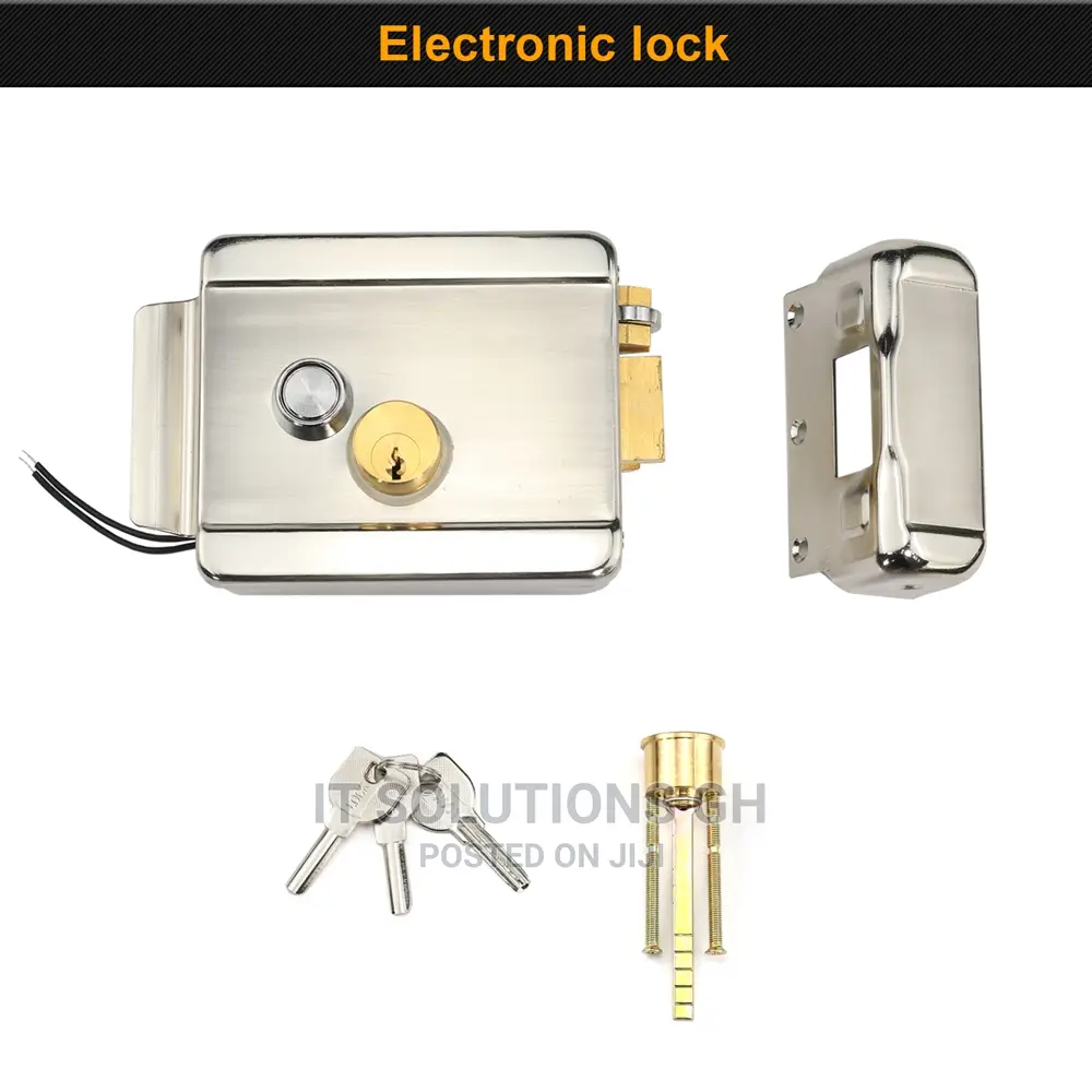 12V Metal Electric Gate Lock With Double Cylinder Locks 3A P