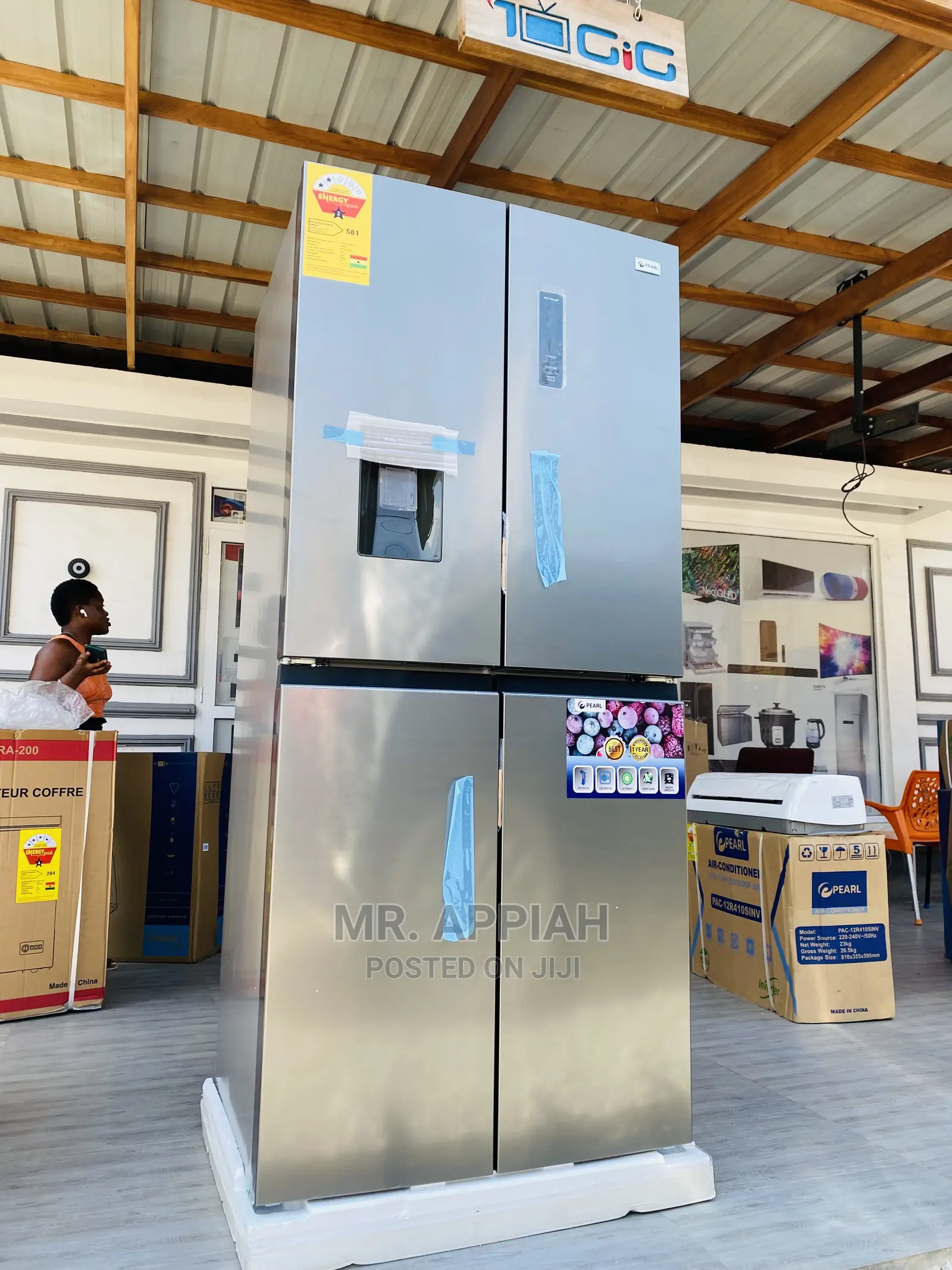 Frost Free Pearl Side by Side Refrigerator+Water Dispenser