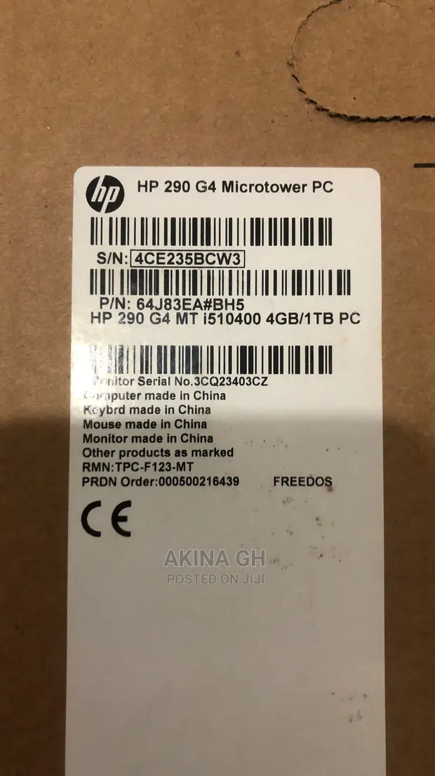 New Desktop Computer HP 290 G4 All-in-One 4GB Intel Core I5 HDD 1T 4