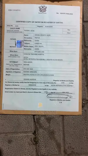 Birth Certificate Registration