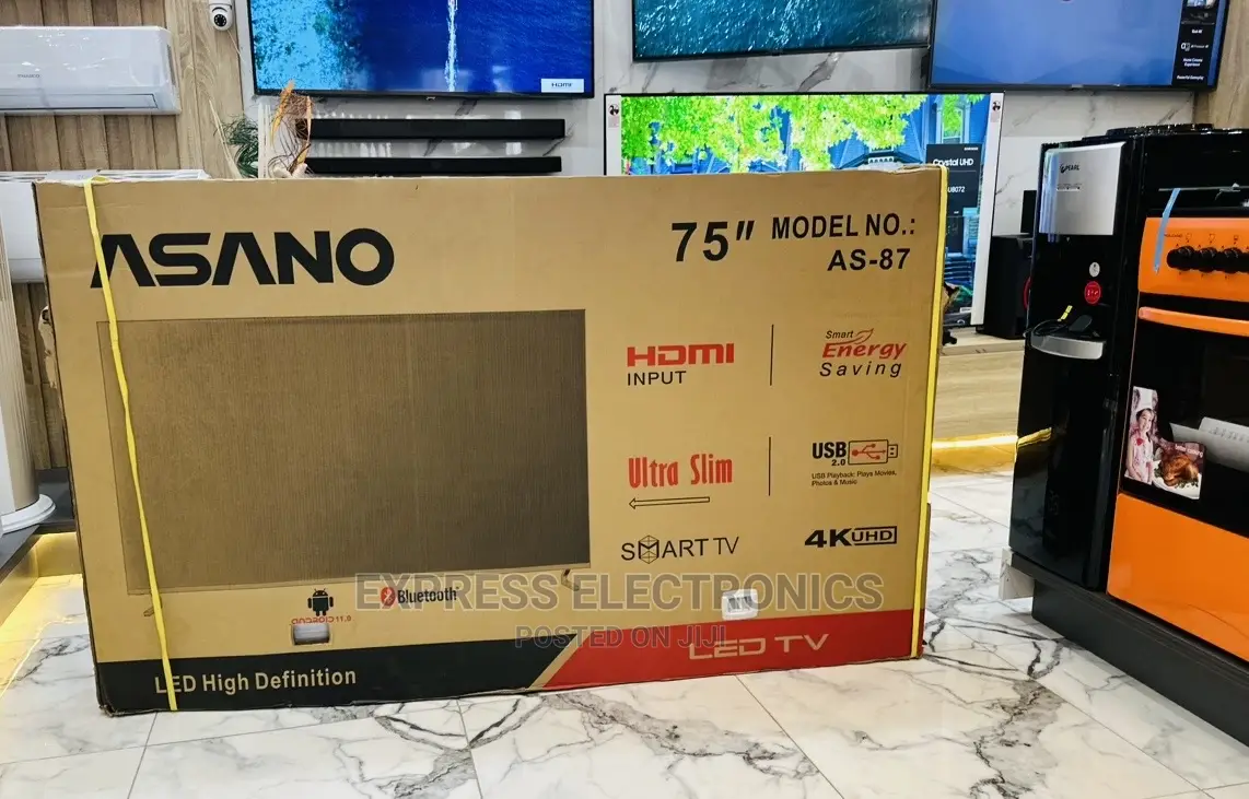 High Quality Sleek Asano UHD Android Smart 75” Tv