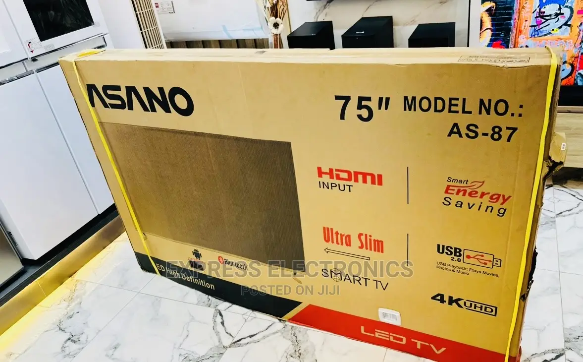 High Quality Sleek Asano UHD Android Smart 75” Tv