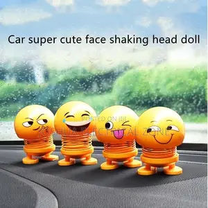 Emoji Dolls Toy Car Dashboard Home Decor Smiling Face