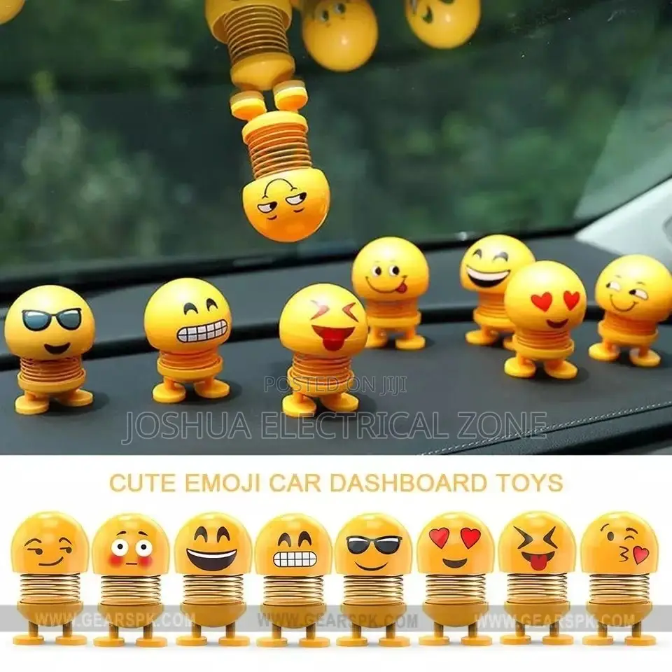 Emoji Dolls Toy Car Dashboard Home Decor Smiling Face