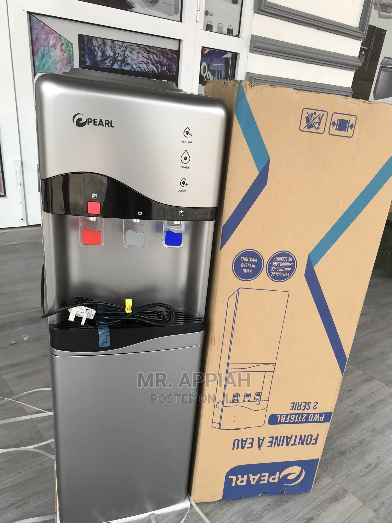 Stainless Steel Pearl Water Dispenser PWD-2116 FBL Hot/Cold