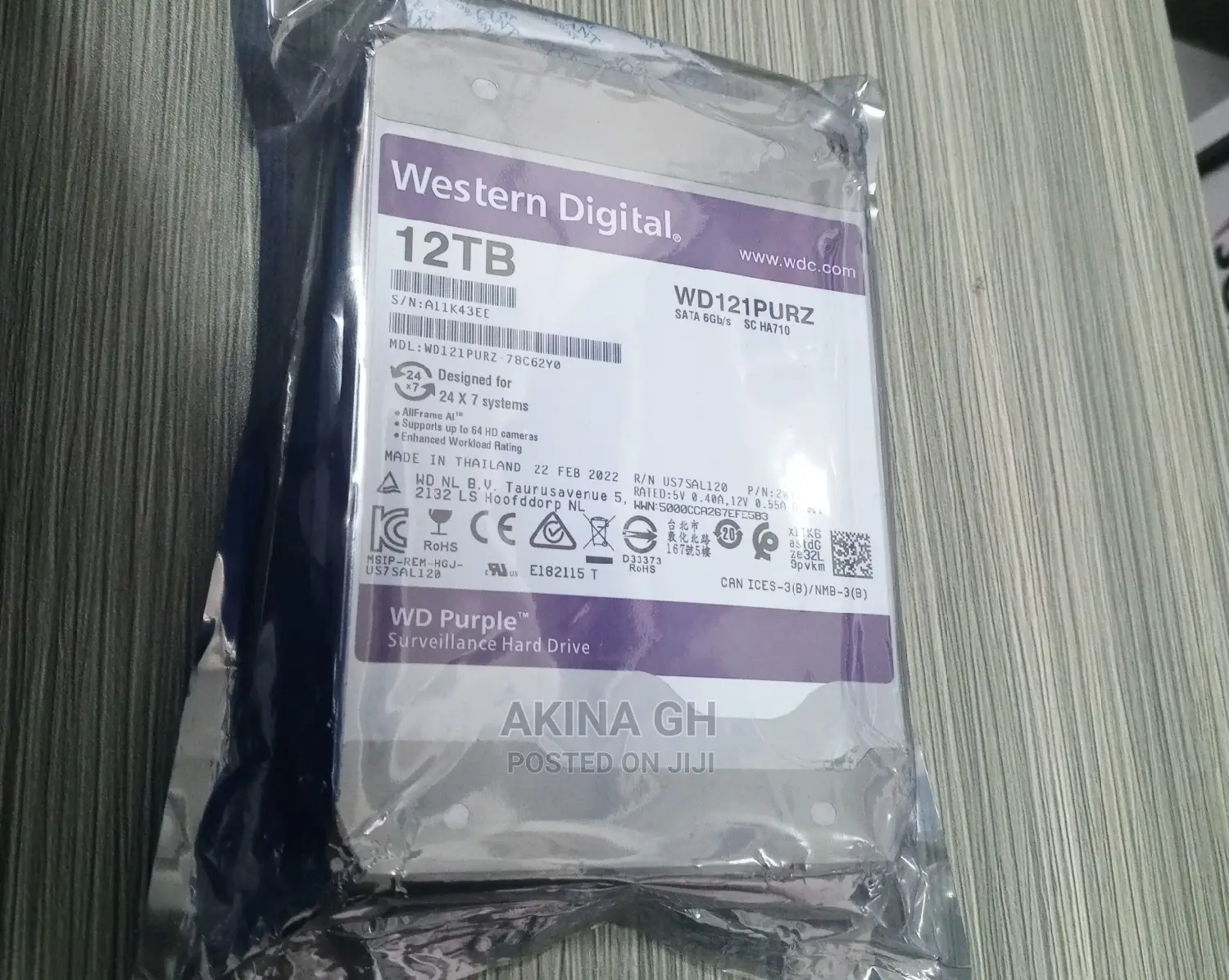 Western Digital Wd 12tb HDD Surveillance