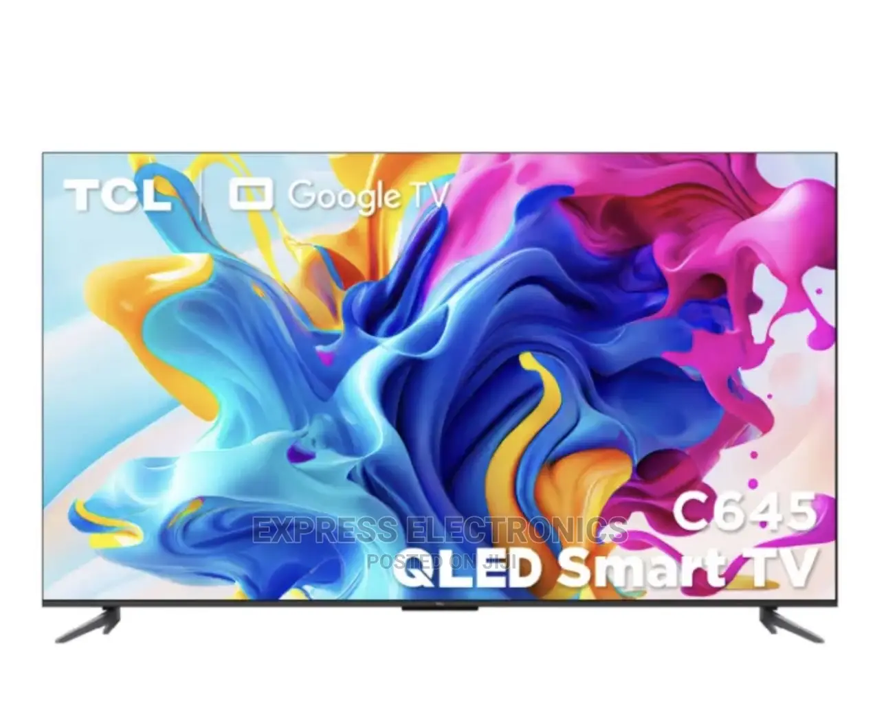 Glossy Black Slim QLED C645 55”TCL Tv
