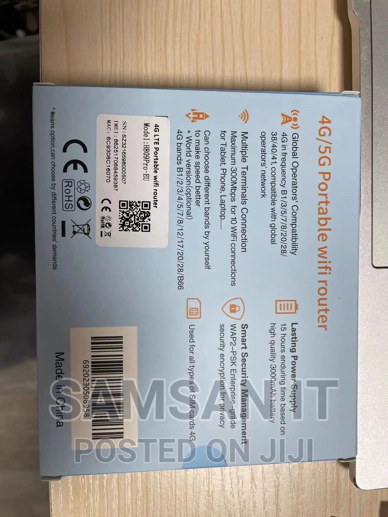 Universal Unlocked 4G Mifi/ Wifi Modem With Screen