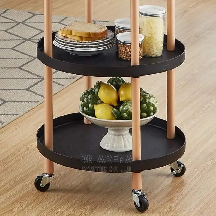 3 Tier Round Multifunctional Trolley Table
