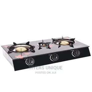 3 Burner Auto Ignition Glass Table Top Gas Stove