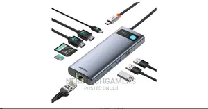 Baseus Laptop Docking Station Dual Monitor, 9 In 1 Usb C Hub