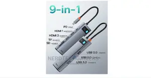 Baseus Laptop Docking Station Dual Monitor, 9 In 1 Usb C Hub