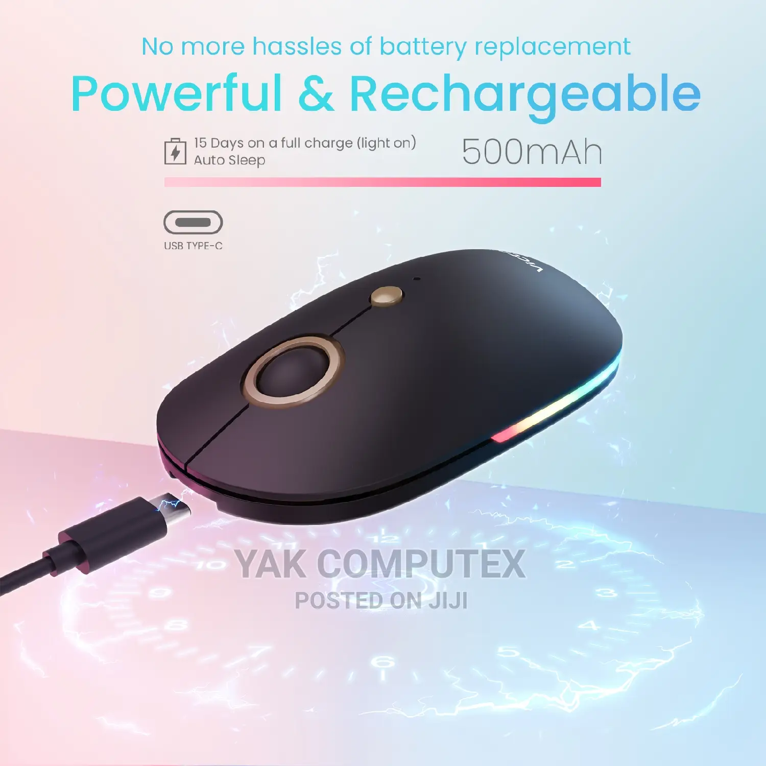 PROFESSIONAL Top Quality Wireless Mouse Rechargeable USB-C