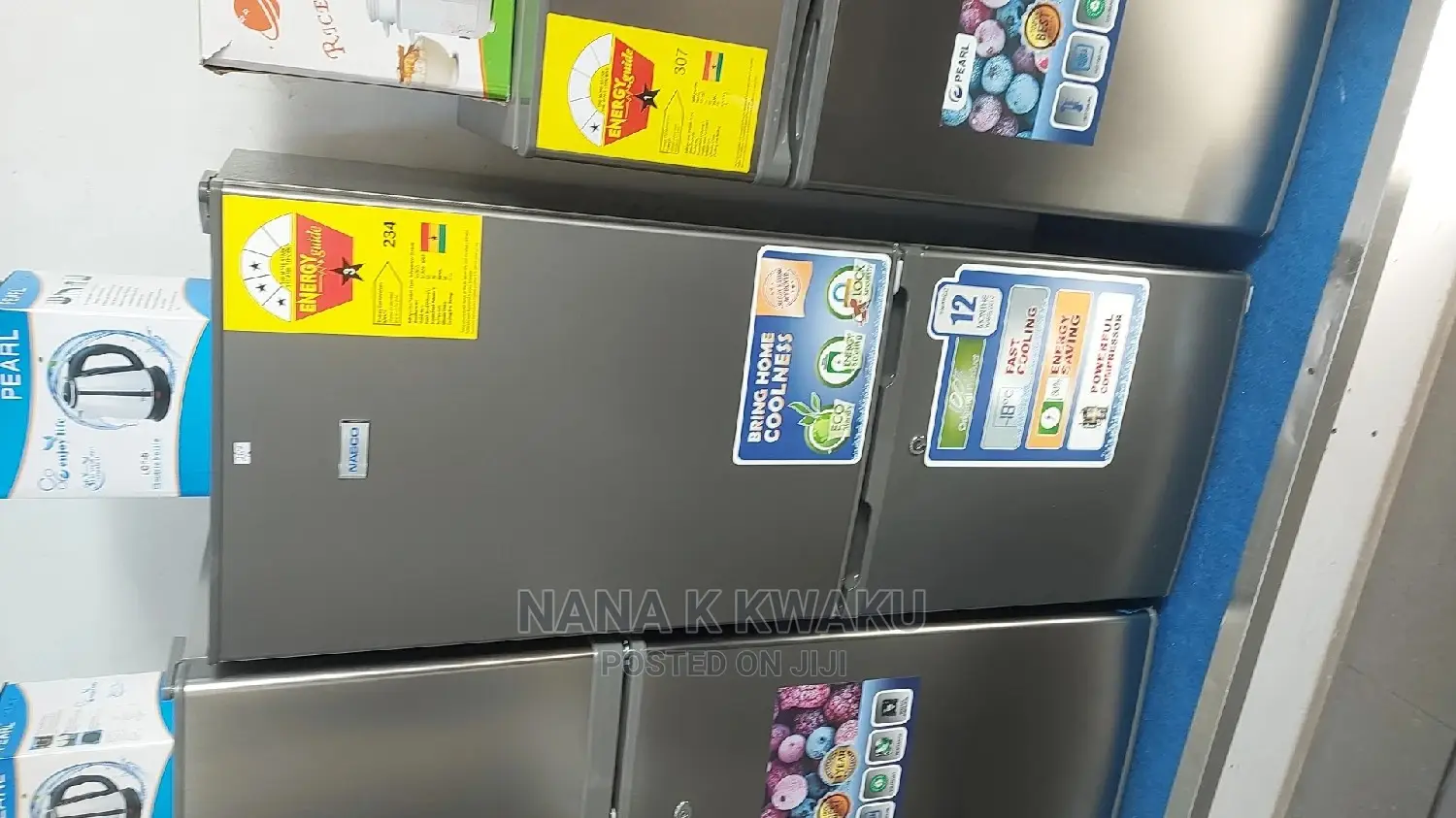 New_nasco Nasd2-16 Double Door Fridge With Bottom Freezer