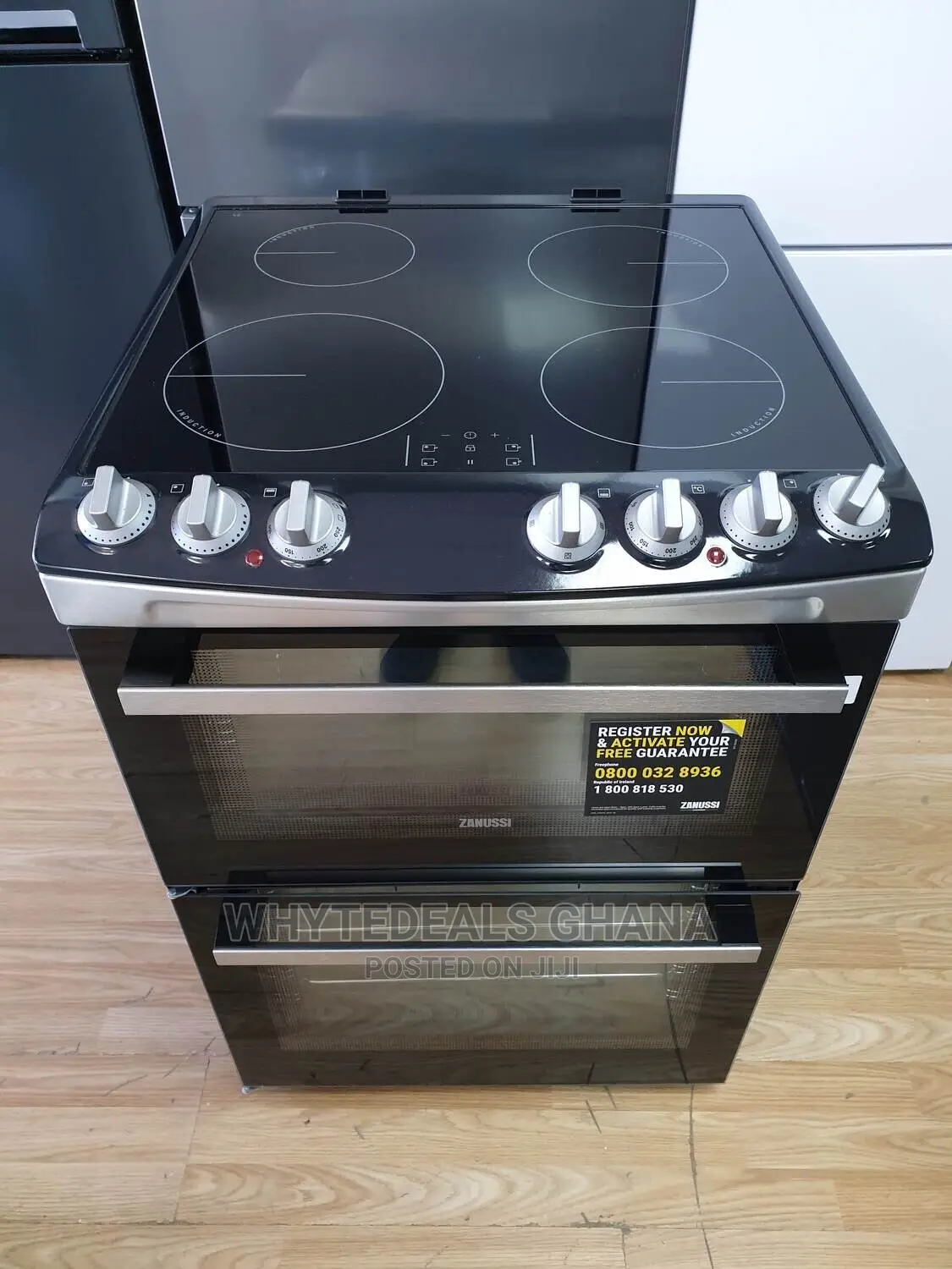 Zanussi 4_hot Plate Electric Cooker| Oven|Grill|Energy Save|Stainless