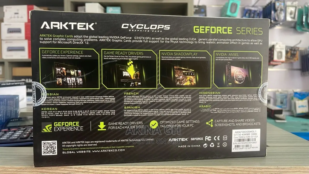 Arktek Cyclops Nvidia Geforce 4gb Gt730 Graphic Card in Lapaz