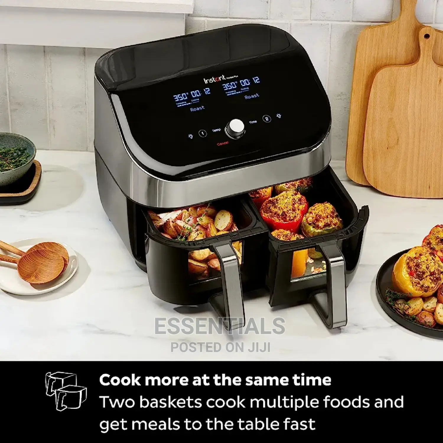 Instant Vortex Black 8-in-1 Dual Basket Air Fryer - 7.6L