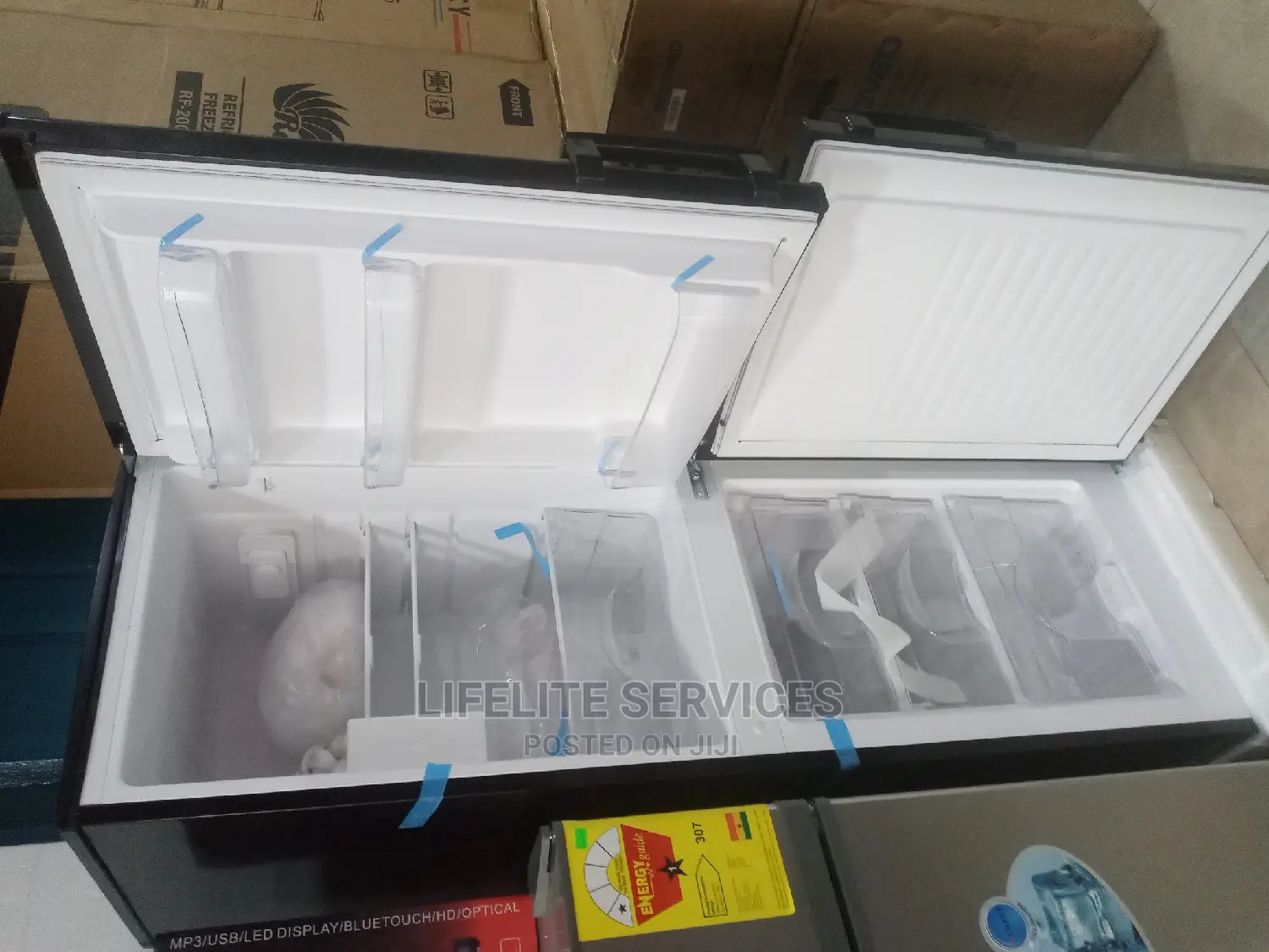 Shinny Black Fridge Rainbow 140ltrs